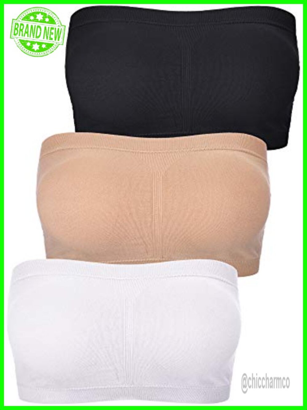 Padded Strapless Bandeau Bra Seamless Wire Free for Women